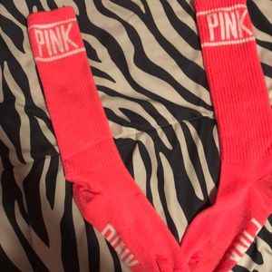 Pink knee high socks